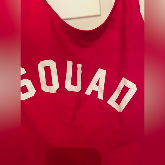 Red Squad One Piece Bathing suit - Size xl - Picture 2 of 5